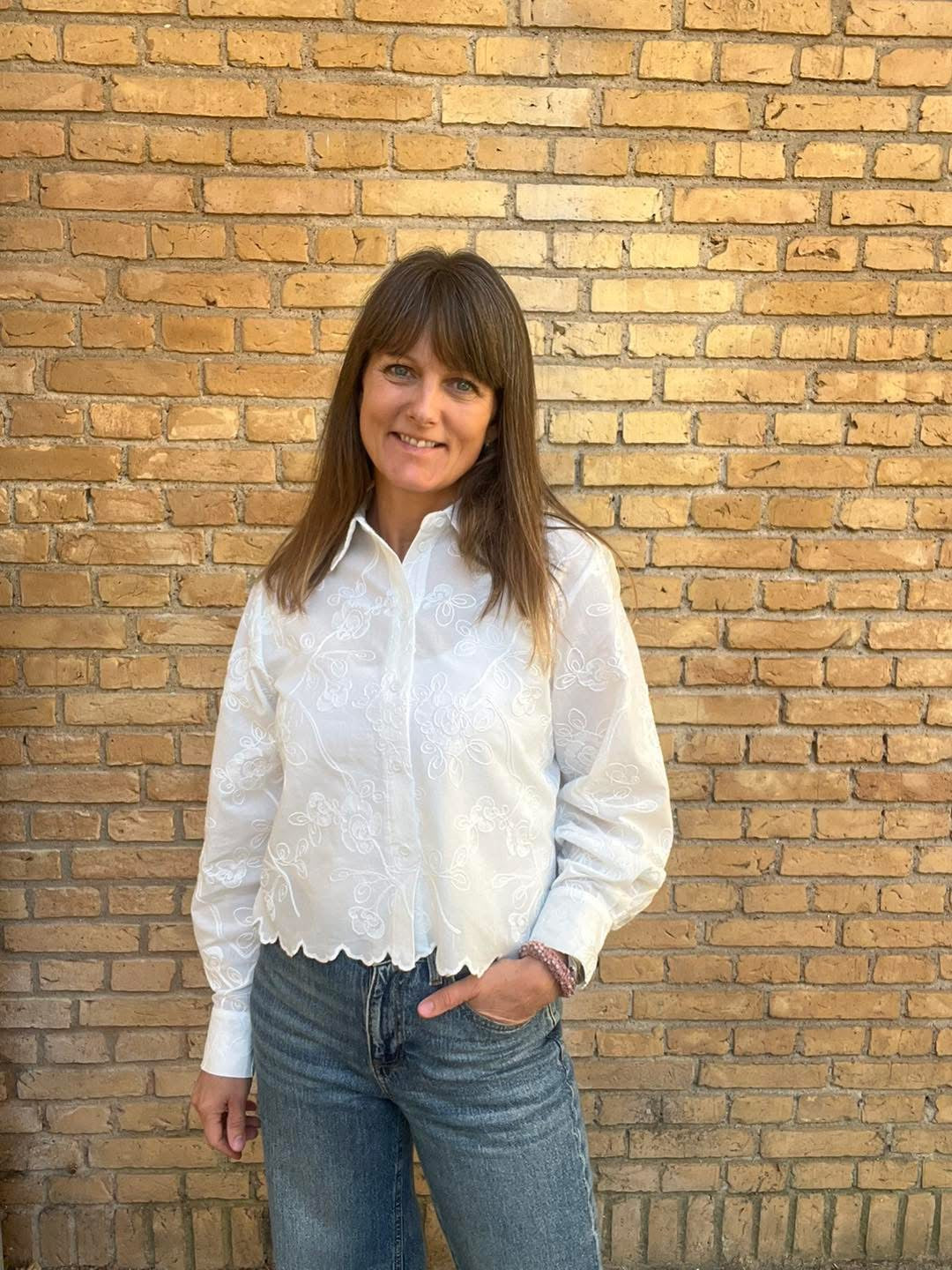 PCJEFINA Shirt - Cloud Dancer